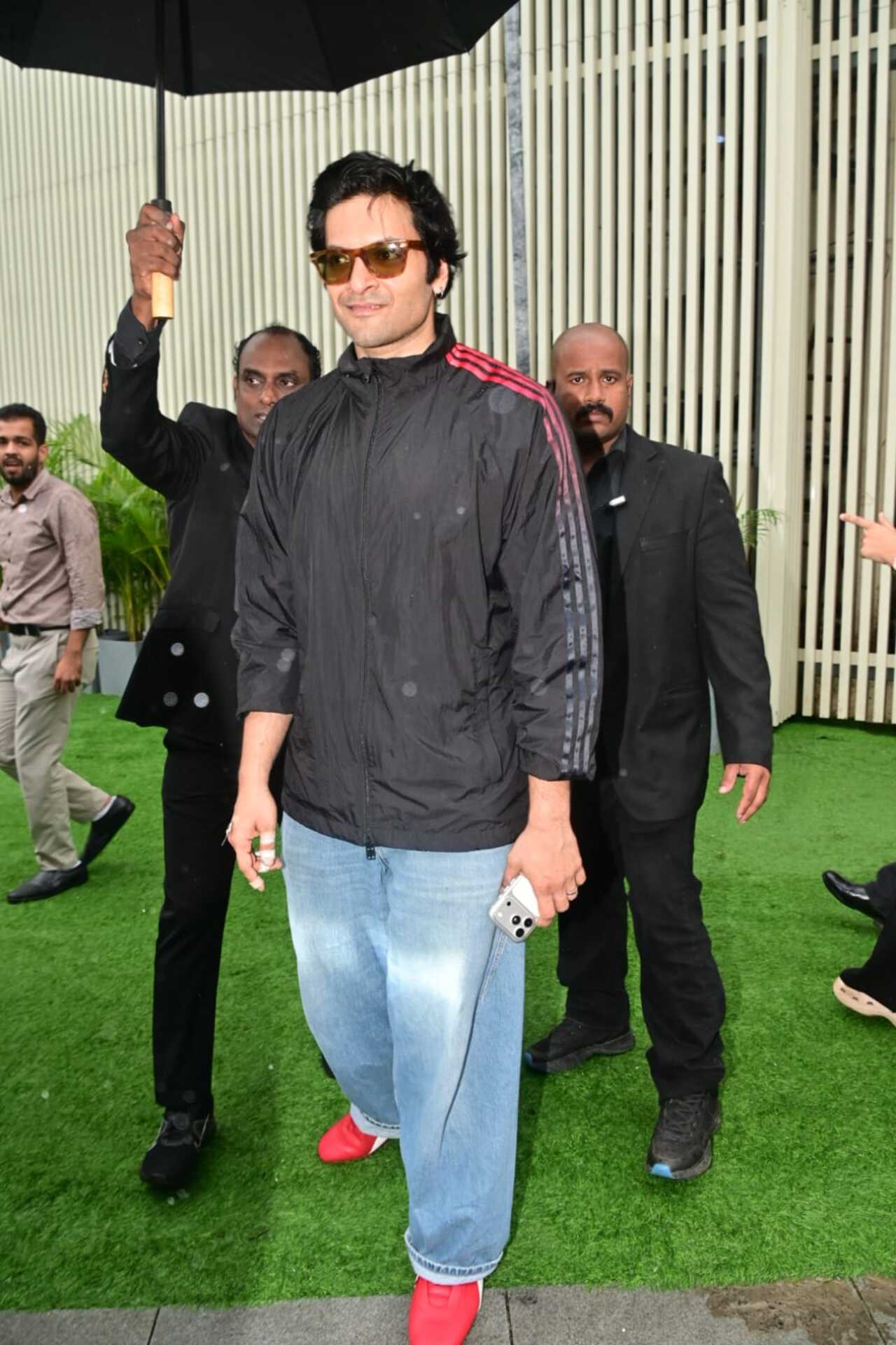 Ali Fazal was spotted arriving at the Mirzapur: The Movie trailer launch in a casual yet stylish look.